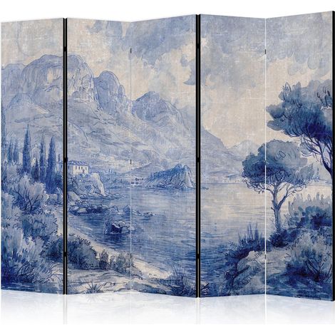Paravento decorativo artgeist paesaggio italiano blu 225 cm