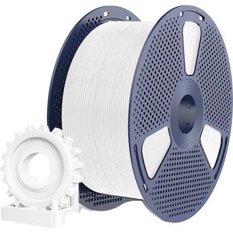Filamento para impresora 3D, alta resistencia, fácil de usar, PETG blanco, 5 kg. (1/2)
