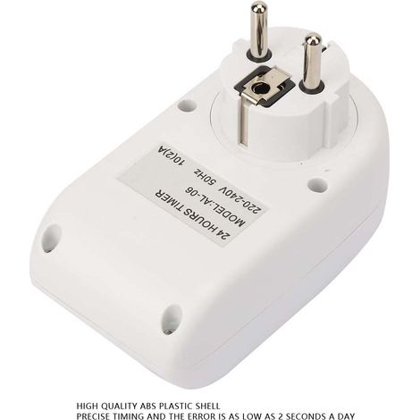 Programmateur de prise électrique écran numérique programmable haute précision éco-énergie boîtier ABS 16 programmes par jour minuterie exacte 2200W multiusage (1/5)