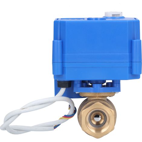 Robinet à tournant sphérique électrique BSP en laiton motorisé Mini DN15 1/2 pouces DC12V, accessoire de configuration à 3 fils