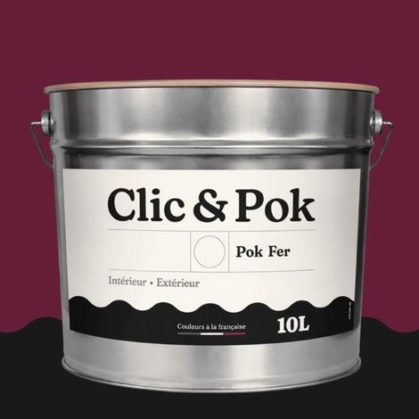 Peinture Fer Antirouille – Métal Extérieur Intérieur, Satinée, Protection Rouille - 10L - RAL 4004 - Violet bordeaux (1/4)