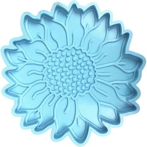 Moule en silicone époxy pour tasses et dessous de verre tournesol faits main, à réaliser soi-même. (1/4)