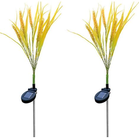 Solarleuchten, 2er-Pack LED-Gartenleuchten in Weizenährenform, Gartengeschenke für Terrasse und Gartenwege