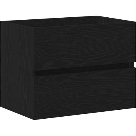 Maison Exclusive - Spülbeckenschrank Schwarz Eiche 60x38,5x45 cm