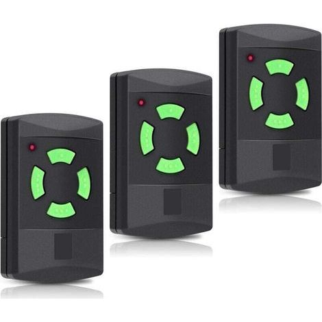 Set of 3 replacement remote controls for Hörmann hsm4 437230 handheld transmitter, 26.975 MHz self-learning remote control, 4 channels for garage door, front door, entrance door, etc. (1/4)