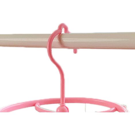 Étendoir à linge suspendu en plastique rose fraise pour chaussettes, sous-vêtements, manches longues et petits vêtements, idéal pour la maison, les études ou un dortoir. (1/5)
