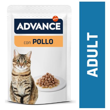 Advance Bocaditos en Salsa para Gatos Esterilizados con Pollo - Alimento Húmedo para Gatos Esterilizados