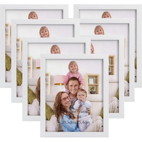 7er Set Bilderrahmen 20x25 cm Weiß, Wand- & Tischaufsteller (1/5)