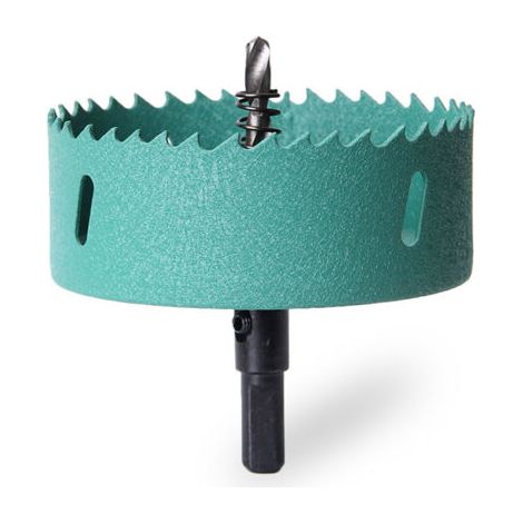 22 mm Bi-Metall Lochsäge, Hochleistungs-Lochschneider für Holz, Metall, Edelstahl, Kunststoff, Trockenbau und Faserplatten (grün) (1/5)