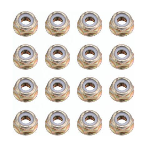 PA Écrou de lame, M10 x 1,25 mm, filetage à gauche, écrou hexagonal à bride, en acier inoxydable, pour accessoires de coupe-bordures (1/4)