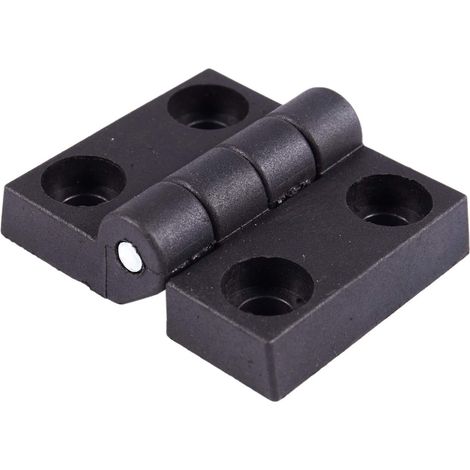 Charnière de porte de placard 63 mm x 50 mm, charnière en plastique noire (1/4)