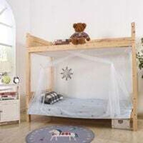 Bardusch-Moustiquaire pour dortoir, dortoir, lit superposé - Moustiquaire carrée - Pour lit d'étudiant, lit portable - Accessoires de literie - Blanc 90X190X150cm