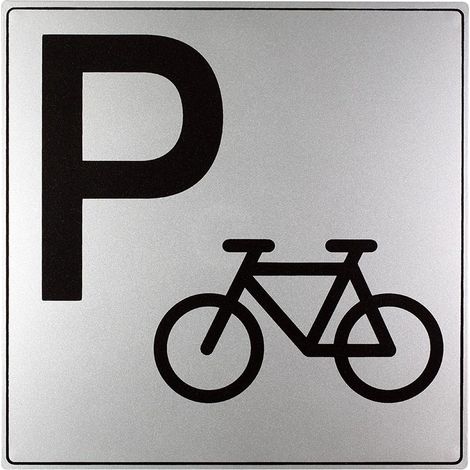 Plaque de porte Parking à vélos - Gamme Iso 7001 200x200mm - 4380292