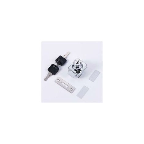 Serrure de porte en verre,Serrure en acier chromé,écran en verre de verrouillage,Serrure pour des portes en verre Serrure vitrine avec, pour la porte en verre de 5-8mm foret avec 2 clés (1/4)
