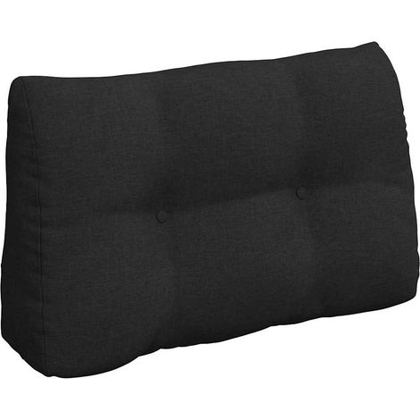 Back Pillow Black 80 x 24 x 50 cm Fabric vidaXL