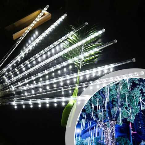 SWANEW 360 LED Ghiacciolo Ghiacciolo Pioggia Ghiacciata All'aperto Pioggia Di Meteore Luci Leggiadramente Pioggia. Bianco Freddo (1/5)