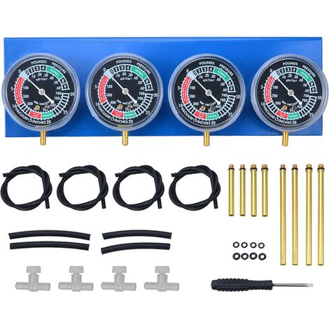 Lifcausal – Kit de synchronisation de carburateur 4 cylindres – 4 vacuomètres analogiques – Plage de mesure 0-600 mmHg – Compatible 95% motos (1/5)