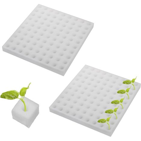Éponge Hydroponique 200 Pièces Éponge Outils de Jardinage Cubes Éponges pour la Culture Hydroponique Éponges Culture Hydroponique Hydroponiques Cubes Éponge pour la Culture de Jeunes Plants