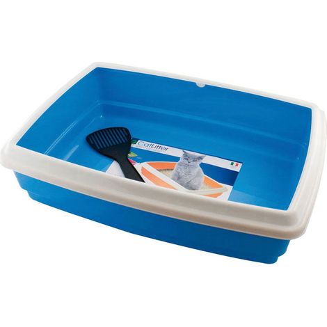 Bacinella in plastica aperta completa di sopralzo e paletta modello Jumboo per gatti