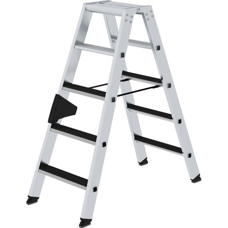 MUNK Stehleiter beidseitig begehbar mit clip-step 2x5 Stufen (1/5)