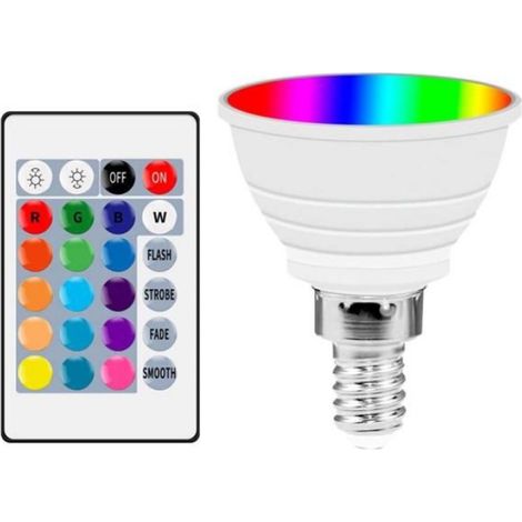 Ampoules LED Light Cup RGB 16 Changement de Couleurs E14 Remote Control Smart Spotlight Bulbe 85-265V (1/3)