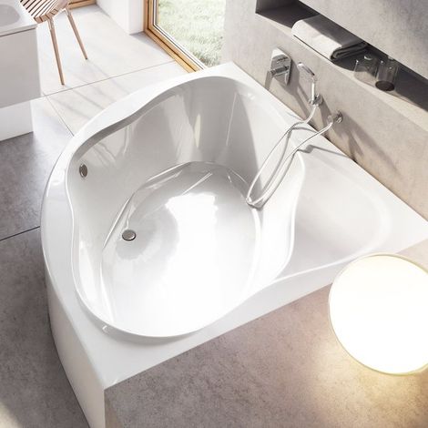 Ravak NewDay - Bañera de esquina, 140x140 cm, blanco C651000000 (1/5)