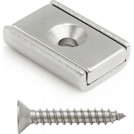 Neodym-Magnet in einem Gehäuse für eine 20x13,5x5mm Schraube – Tragfähigkeit 6 kg