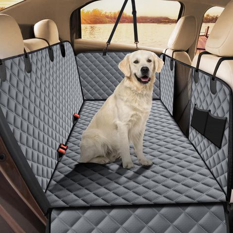 Hundedecke Auto Rückbank mit Seitenschutz, Wasserdicht & Kratzfest, Grau (1/5)