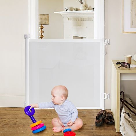 Wolketon Cancelletto di sicurezza estensibile. cancelletto per scale. cancelletto per bambini e animali domestici 0-180cm Bianco