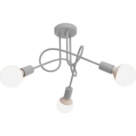 Helam OXFORD Plafonnier Semi-Encastré Multi Bras Gris 50cm