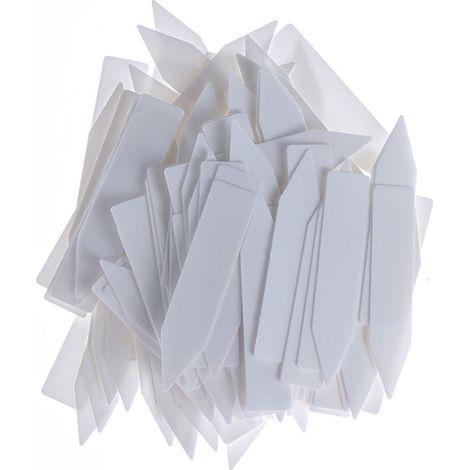 100 étiquettes en plastique pour plantes, graines, pots et tuteurs de jardin (1/4)