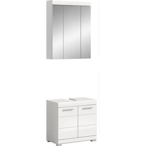 Scout ensemble de meubles de salle de bains S73 blanc brillant, blanc. (1/5)