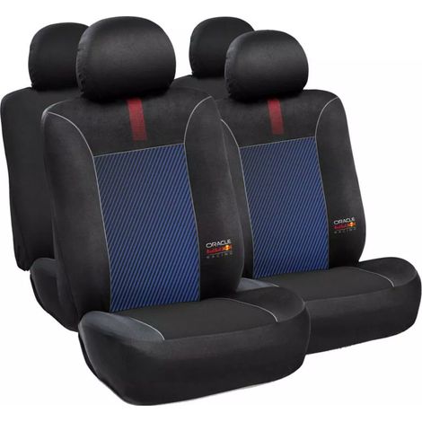 set 4 pezzi coprisedile redbull "blended lines" nero e rosso