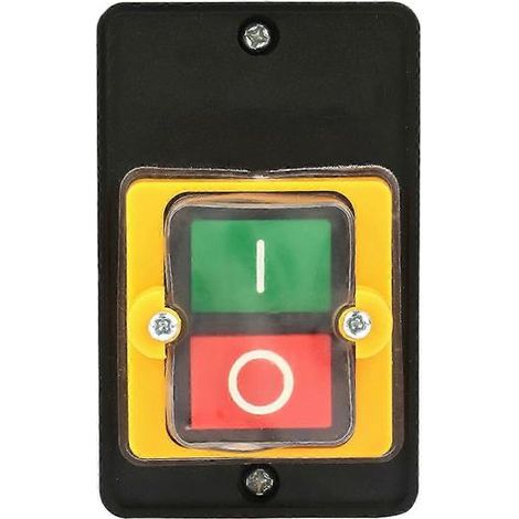 Interrupteur à bouton-poussoir étanche marche/arrêt 220 V/380 V CA 10 A (1/5)