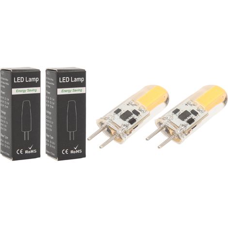 2PCS Ampoule LED Silicone GY6.35 COB 1505 3W 12V 300LM pour Placards, Armoires, Extérieur, Maison, Bureau, Plafond, Lumière Chaude 2700K-3000K (1/5)