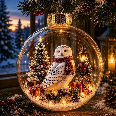 New Design Portable Animal Christmas Crystal Ball Decoration - F -