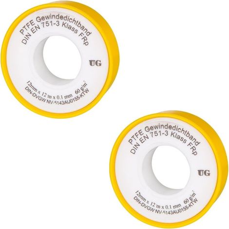 Hochtemperaturbeständiges Solar Gewindedichtband (Feingewinde) - 12m 2 Stück (1/2)