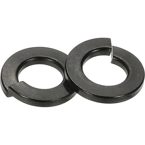 5/16 Rondelles Grower, 25pcs Rondelles Grower Fendues 304 Acier Inoxydable Rondelle De Freinage Revêtement De Zinc Noir Pour Vis Boulons Écrous, 5/16in x 14mm x 2mm (1/5)