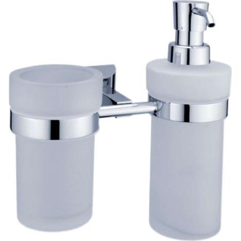 Nimco Pallas Athéna - Dispensador de jabón líquido con vidrio, cromado PA 1205831W-26