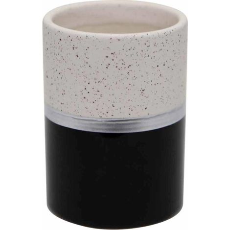 Gobelet Salle de Bain Design "Skyline" 10cm Noir