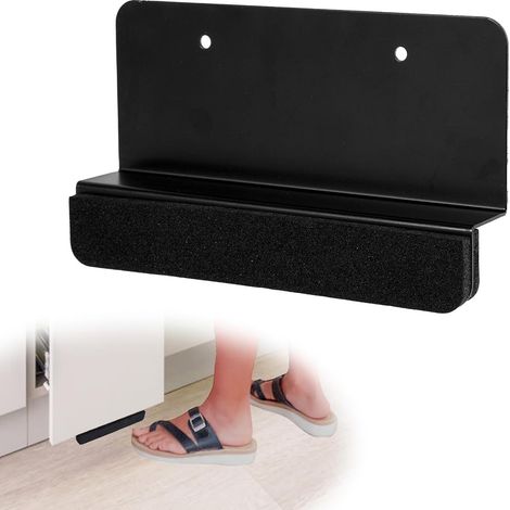 Poignée de tiroir sans contact, ouvre-porte mains libres pour poubelle, armoire à recouvrement complet (noir). (1/5)