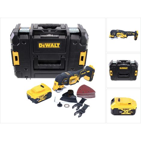 Dewalt – Outil oscillant multi-cutter sans fil 18V Brushless – Moteur sans balais – 1x Batterie 5,0Ah – Coffret TSTAK avec 29 accessoires
