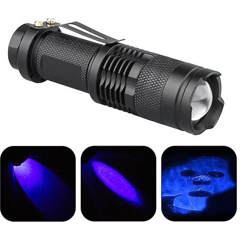 Lampe torche d'inspection à lumière noire LED ultraviolette UV 365 nm (1/4)