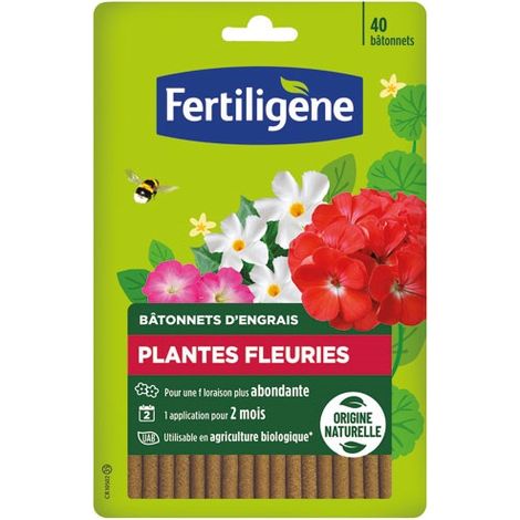 FERTILIGENE - Bâtonnets plantes fleuries UAB x 40