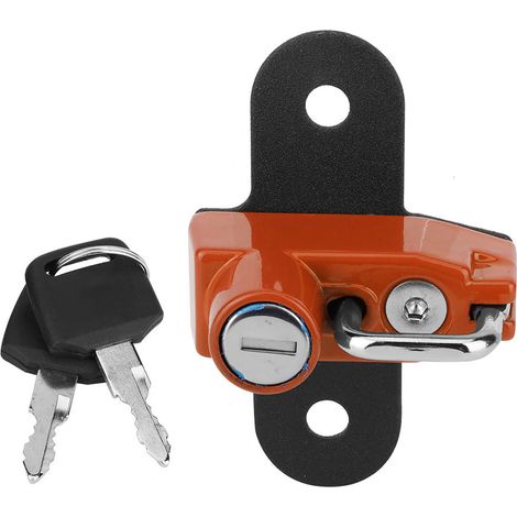Support de verrouillage de casque en alliage d'aluminium pour moto, crochet de montage compatible Suzuki V-Strom 250 2017+ (Orange) (1/5)