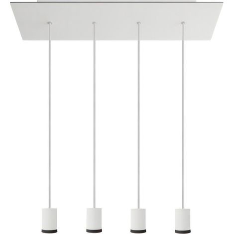 creative cables - Lampada faretto a sospensione 4 cadute GU1d0 con XXL Rose-One rettangolare 675 mm (1/5)