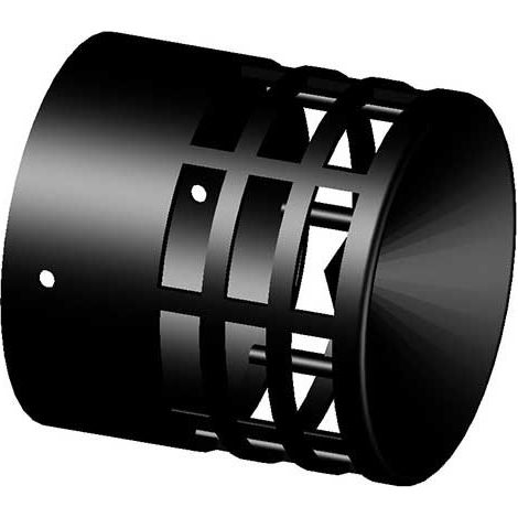 Terminale scarico fumi pp colore nero ø80