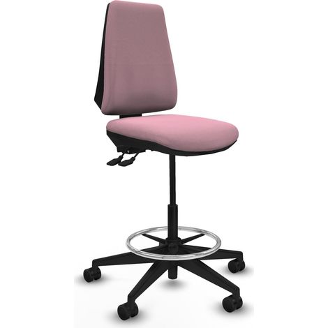 Taburete Elche AS bali rosa base piramidal ruedas 65mm nailon