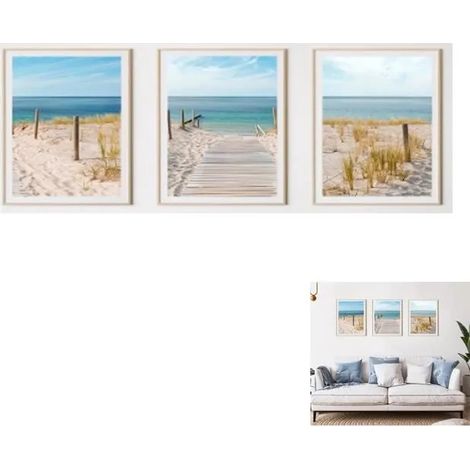 Affiches Murales - Non spécifié - Lot de 3 - Toile de Plage - 30x40 cm - Décoration Enfant (1/4)