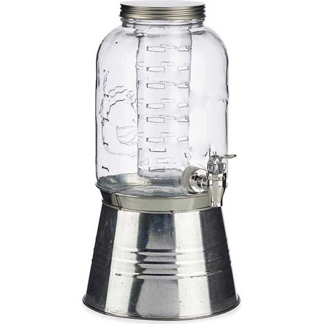 Caraffa con rubinetto supporto refrigeratore porta ghiaccio contenitore da 3,8 lt per vino Sangria Cocktail Bevande bar pub (1/4)